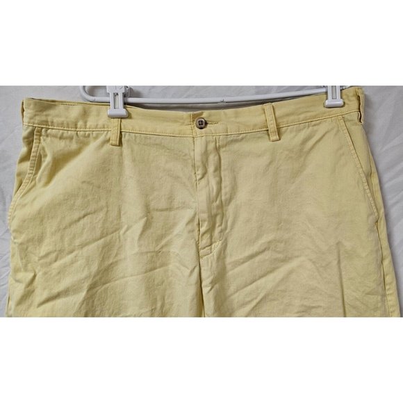 Nautica Mens 40 Yellow The Deck Classic Fit Flat Front Chino Khaki Shorts - Picture 4 of 13